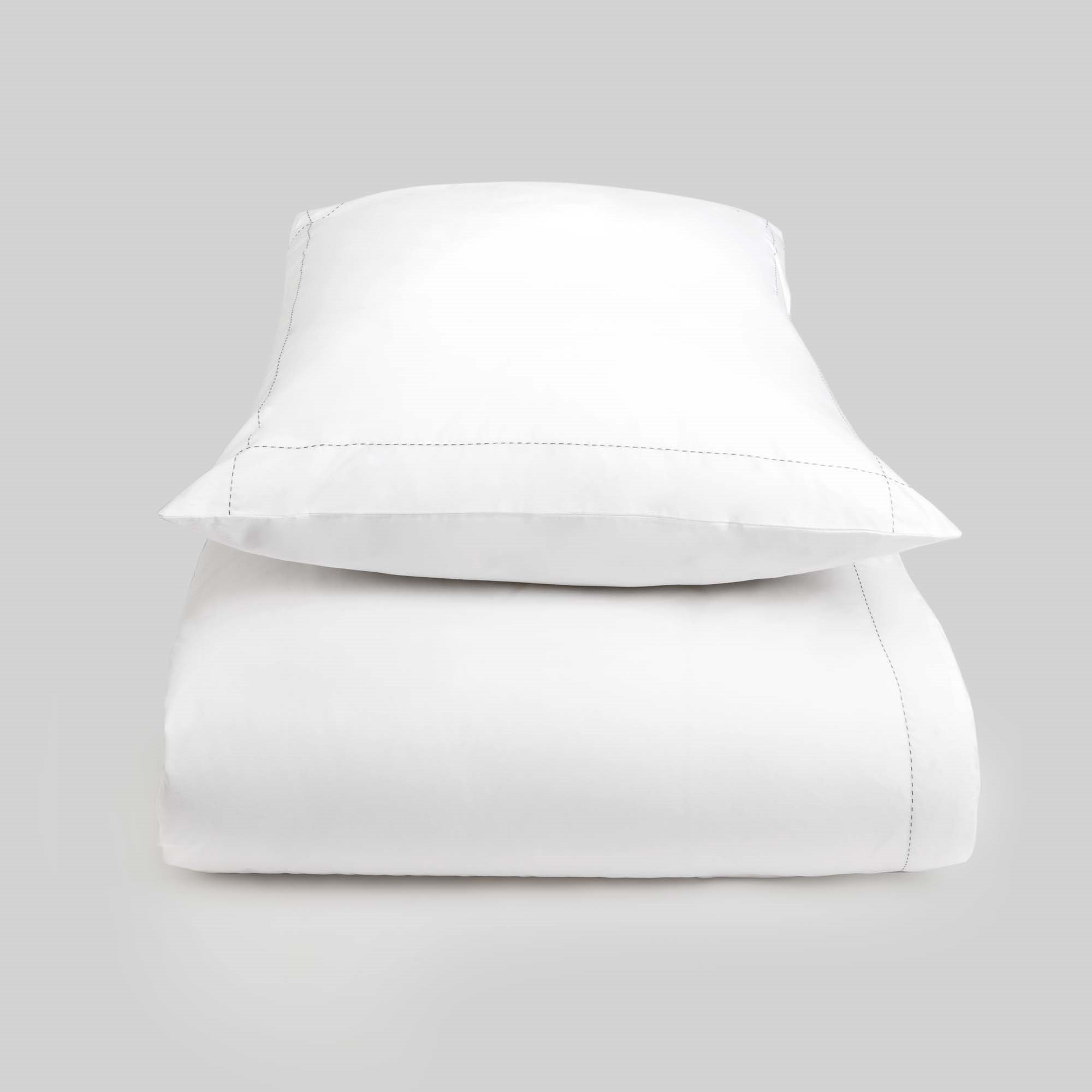 MrsMe Duvetcoverset Apex White cotton percale 500tc