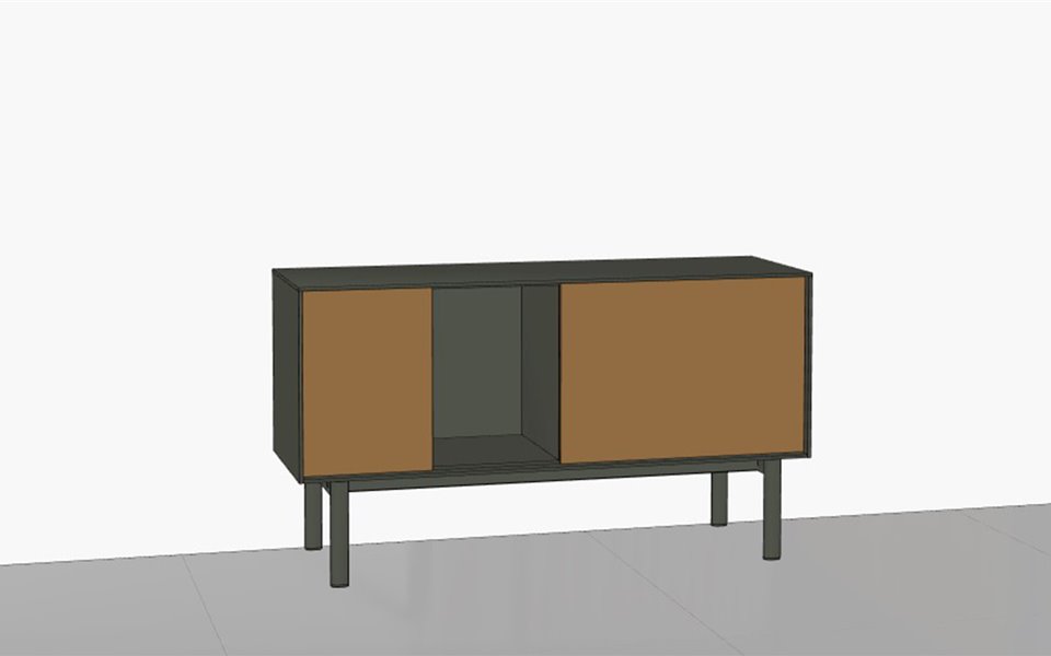 Dressoir Reverse 3D Tekening BedHabits 12