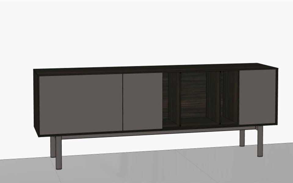 Dressoir Reverse 3D Tekening BedHabits 2