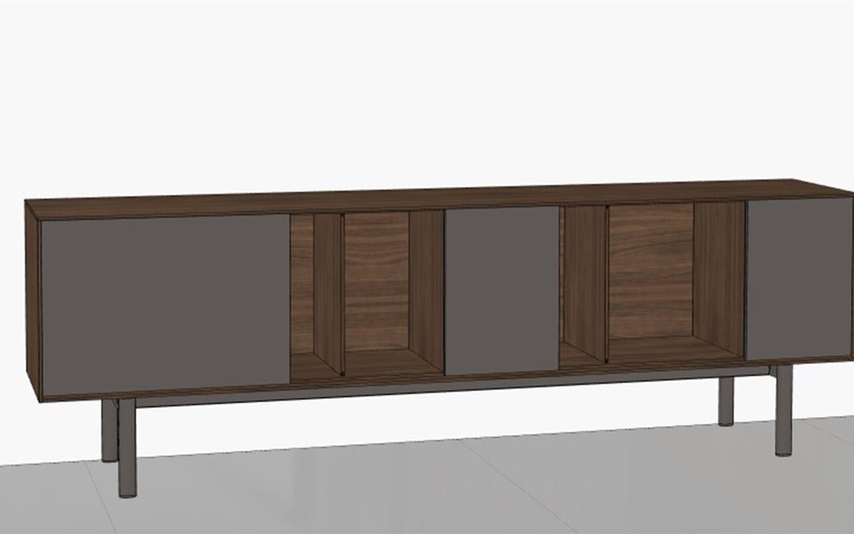 Dressoir Reverse 3D Tekening BedHabits 5