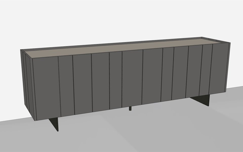 Dressoir Stripe 3Dtekening Bedhabits Bigga 1