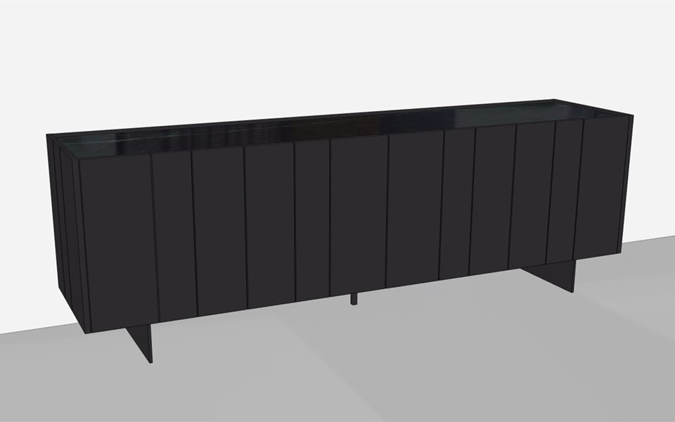 Dressoir Stripe 3Dtekening Bedhabits Bigga 6