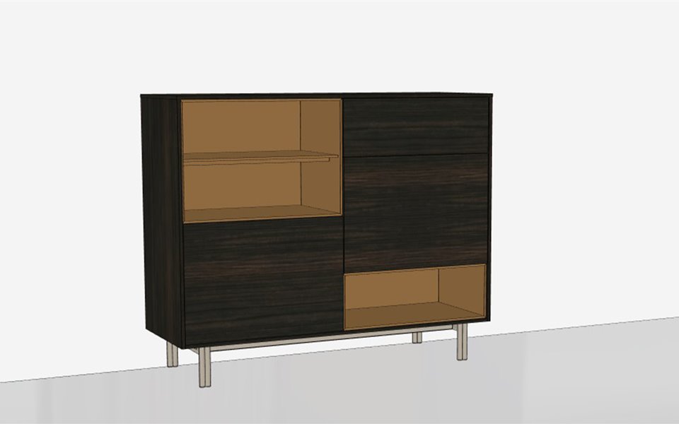 Dressoir Trim 3D Tekening BedHabits 2