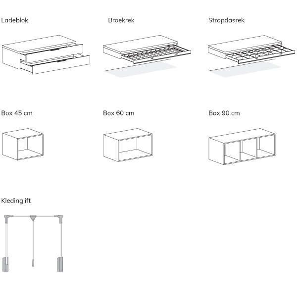 Pop up inloopkast break inrichting bed habits