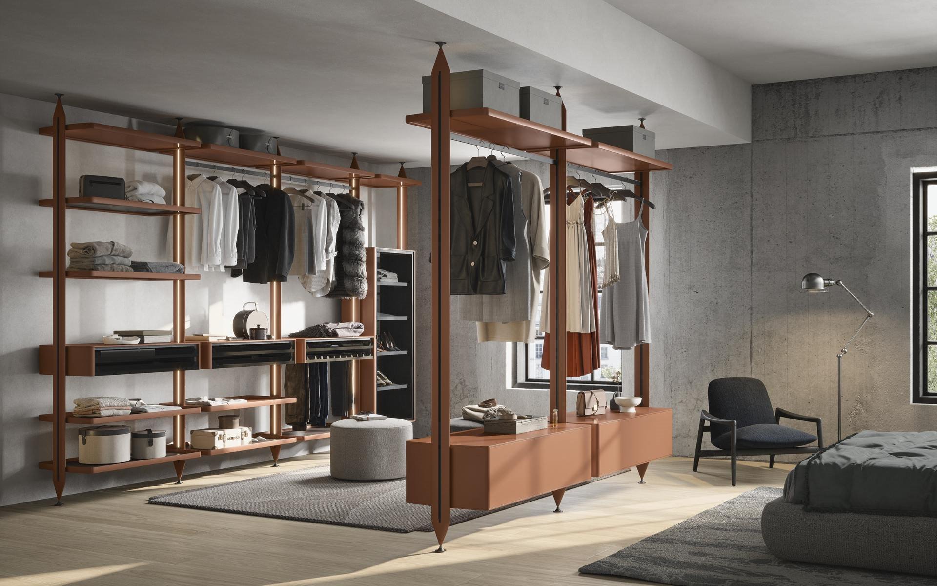 Design inloopkast roomdivider BedHabits 60