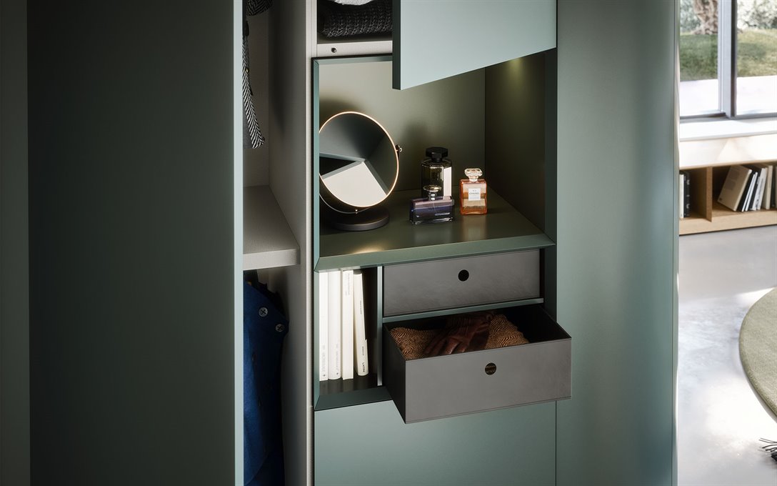 Design kledingkast met klapdeur curve bedhabits 20