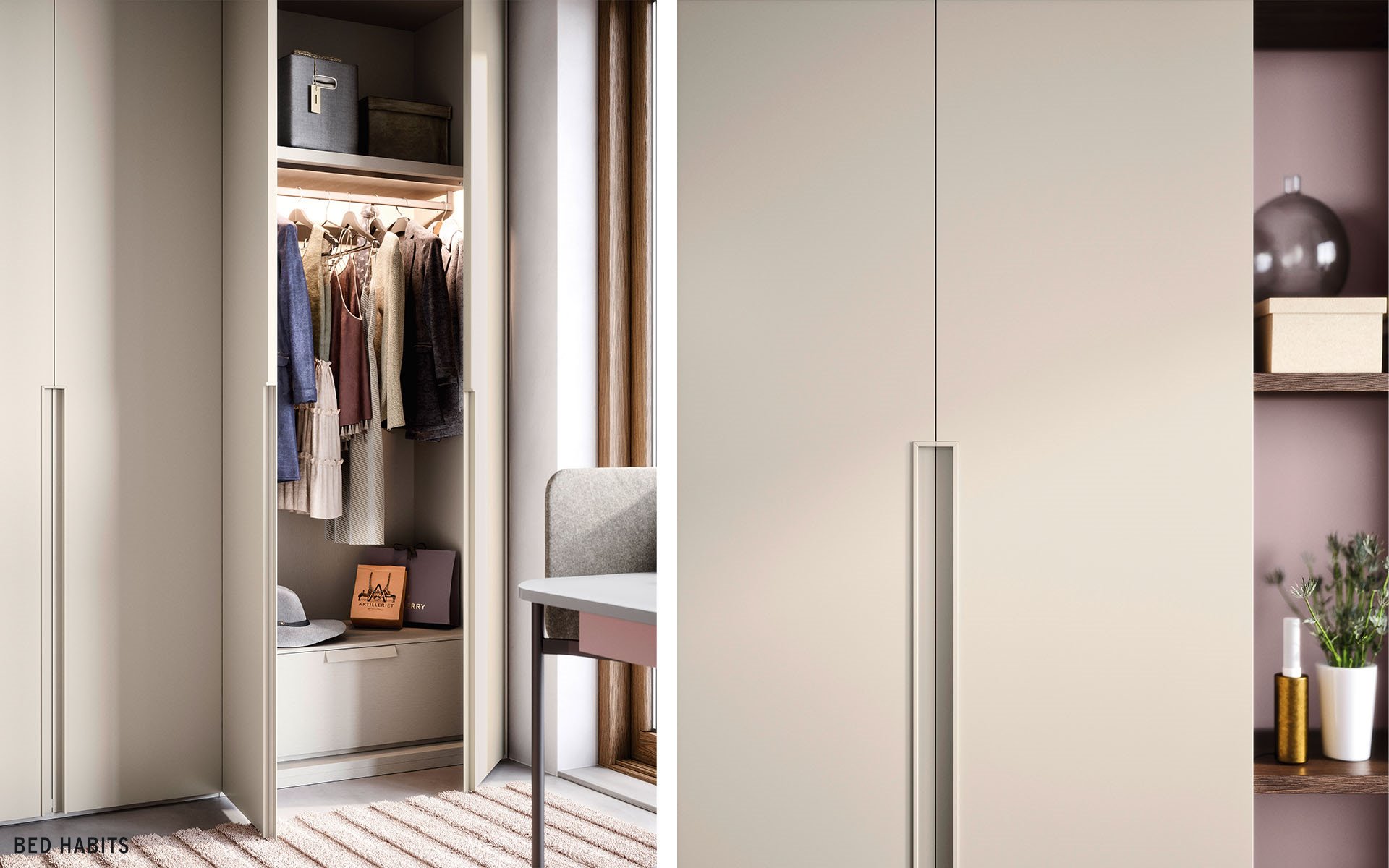 Design kledingkast met klapdeur unika bedhabits 39