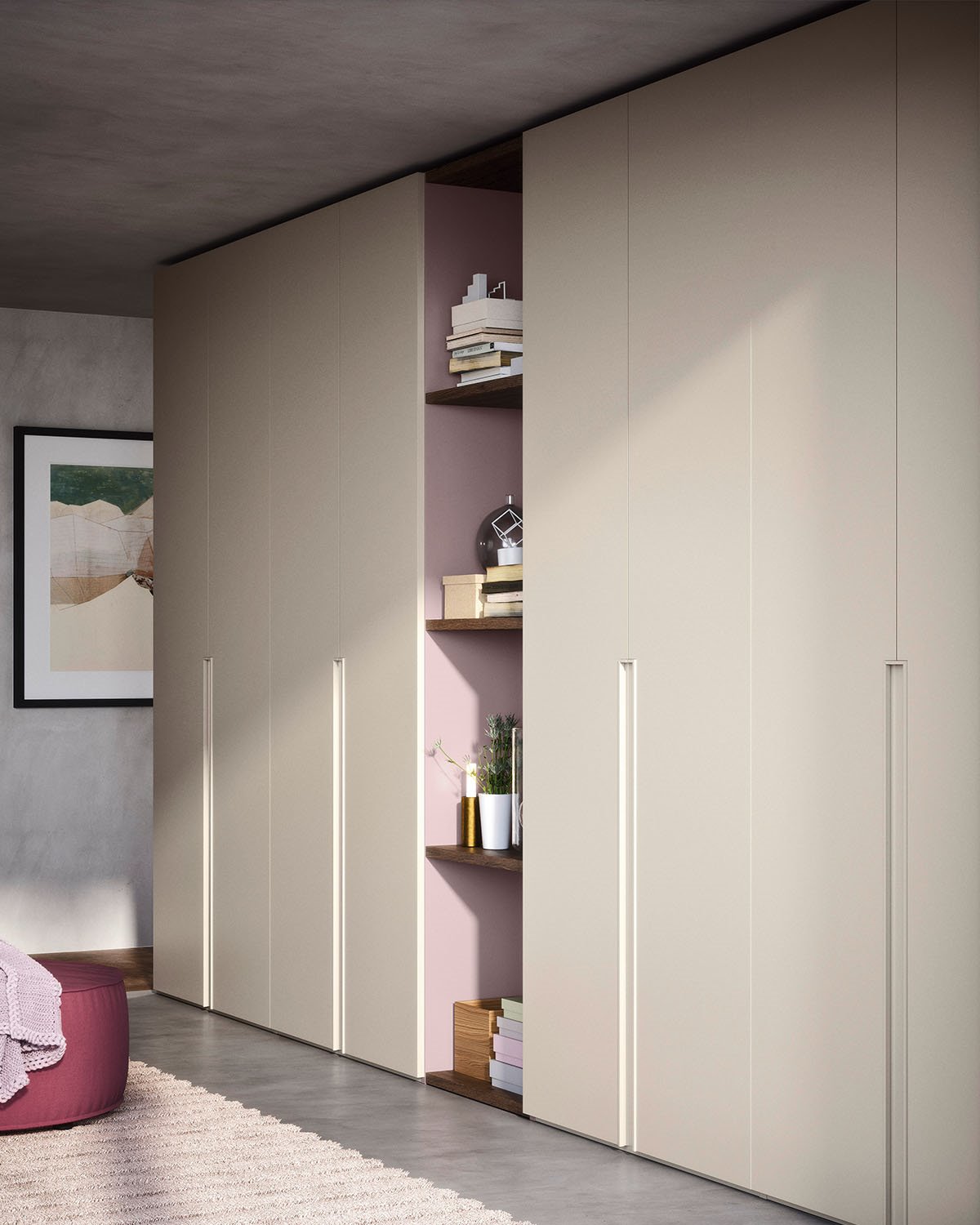 Design kledingkast met klapdeur unika bedhabits detail 1