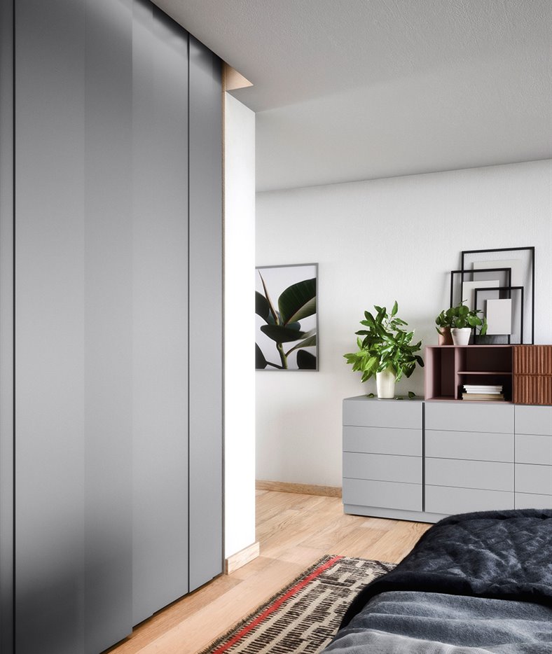 Schuifdeurkast Plisse Bedhabits details 1A