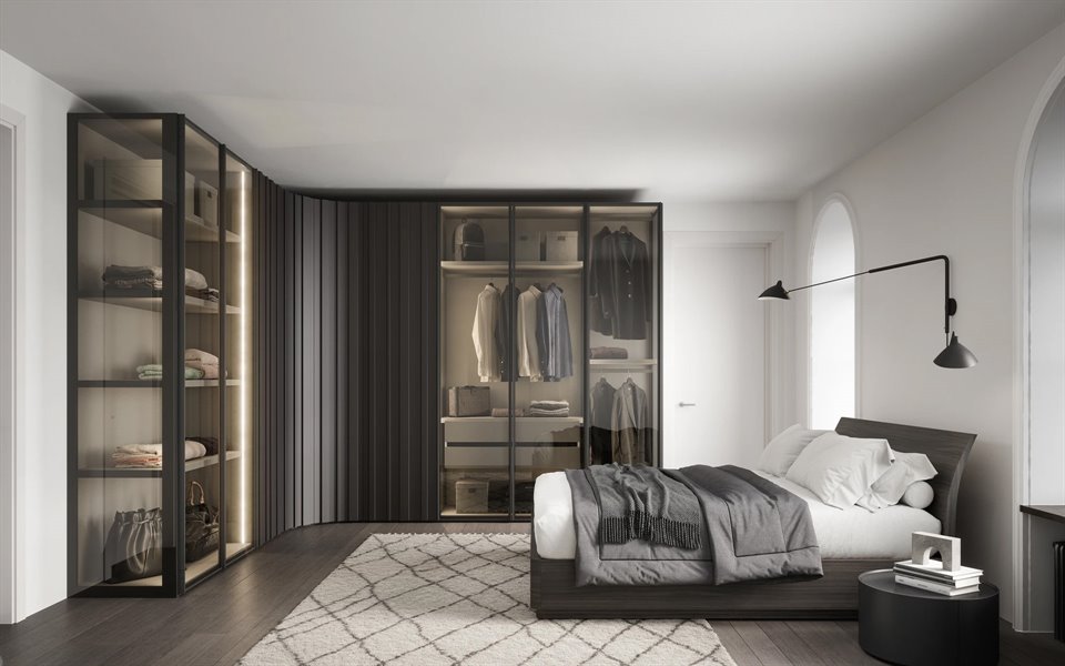 klapdeurkast kledingkast glazen deuren NM Bed habits