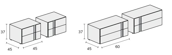 Nachtkastje Abaco tech S small BedHabits