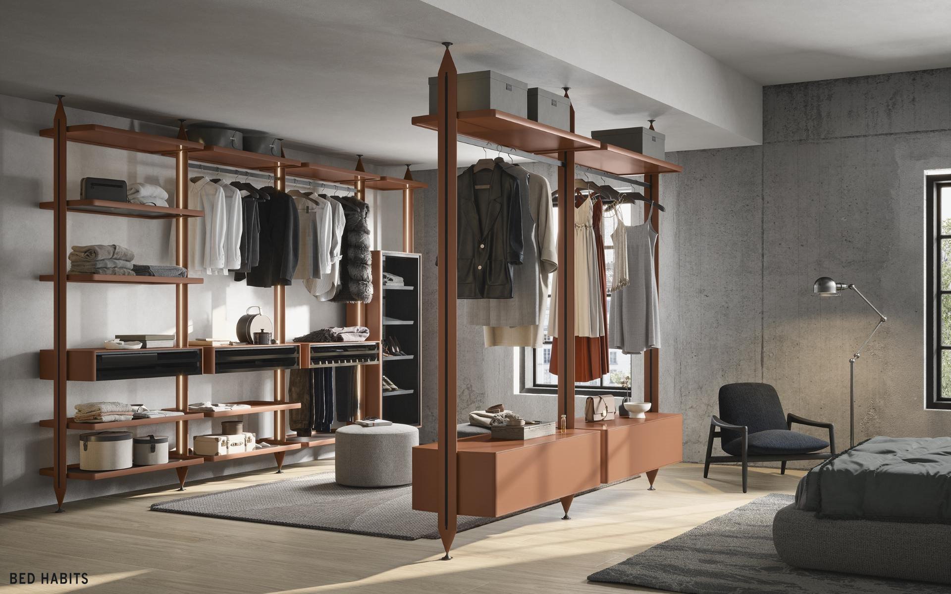 Roomdivider wandkast Dedalo BedHabits 13