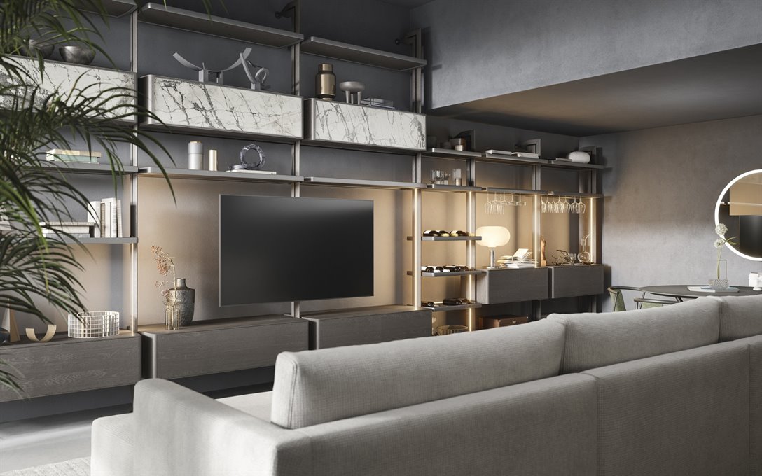 Roomdivider wandkast Dedalo BedHabits 23