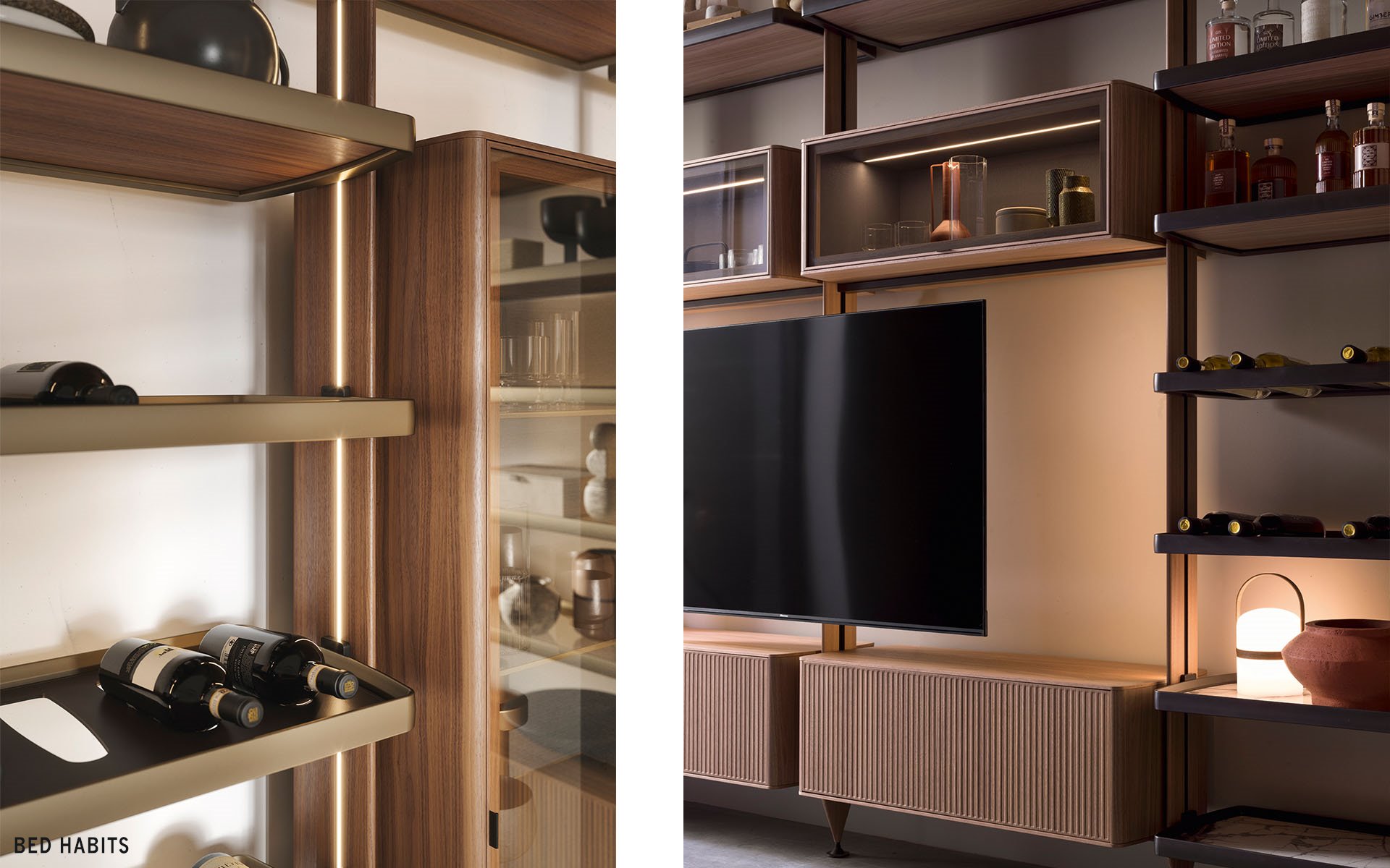 Roomdivider wandkast Dedalo BedHabits 45